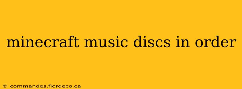 minecraft music discs in order
