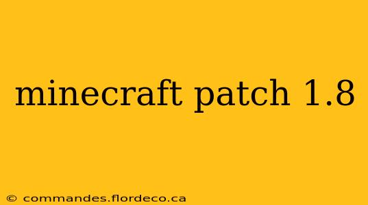 minecraft patch 1.8