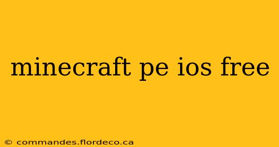 minecraft pe ios free