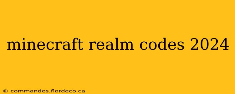 minecraft realm codes 2024
