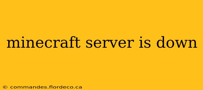 minecraft server is down