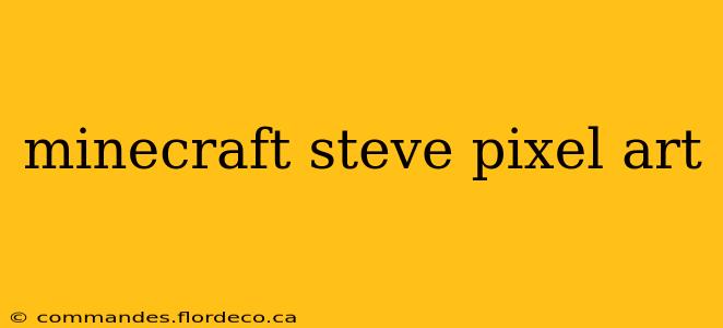 minecraft steve pixel art