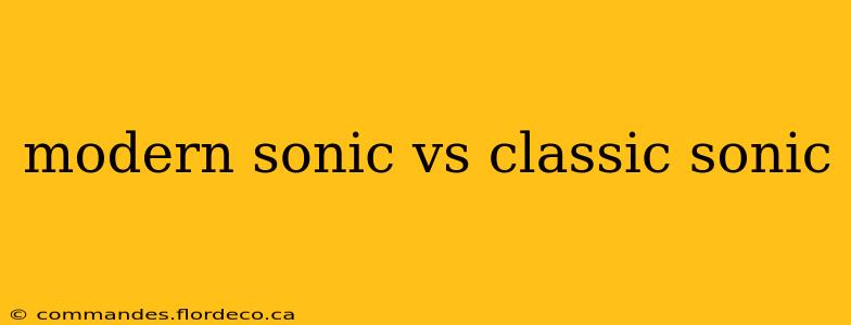 modern sonic vs classic sonic