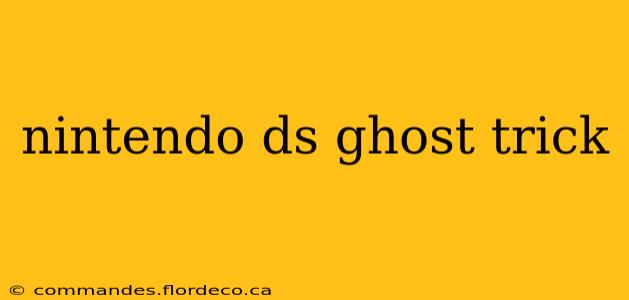 nintendo ds ghost trick