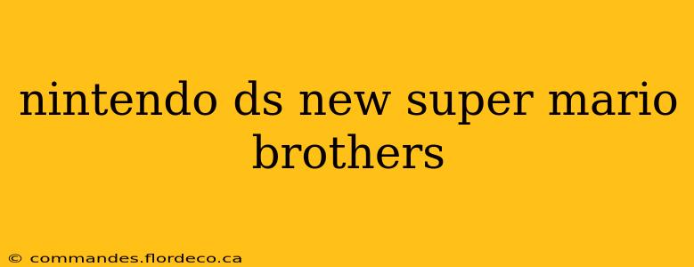 nintendo ds new super mario brothers