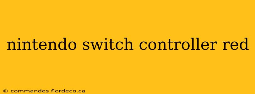 nintendo switch controller red