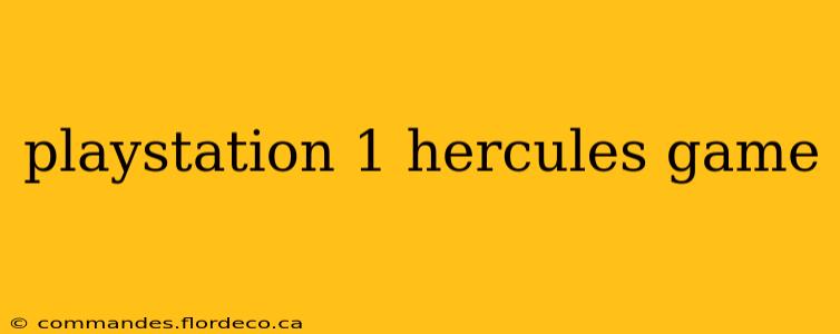 playstation 1 hercules game