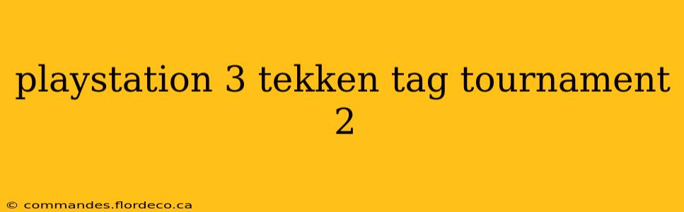 playstation 3 tekken tag tournament 2