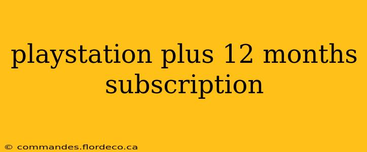 playstation plus 12 months subscription