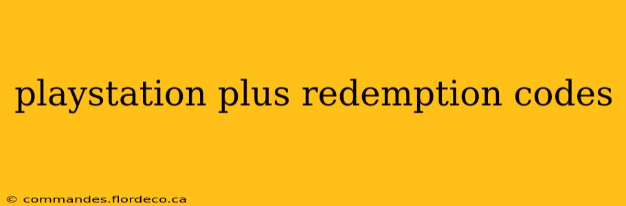 playstation plus redemption codes