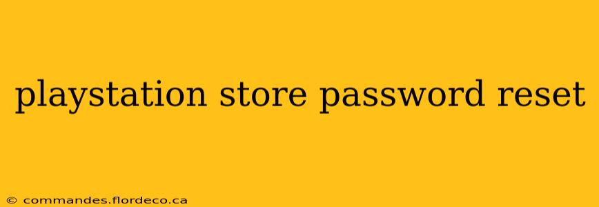 playstation store password reset