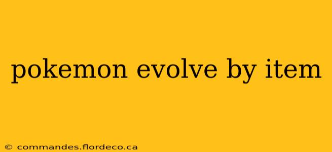 pokemon evolve by item