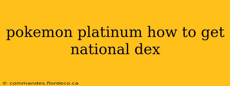 pokemon platinum how to get national dex