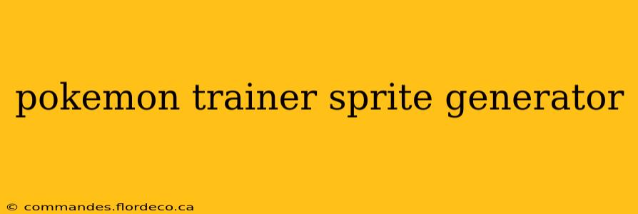 pokemon trainer sprite generator