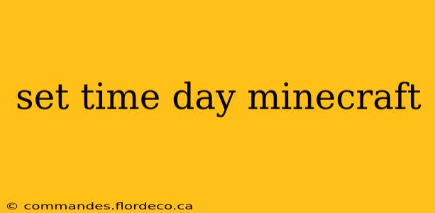 set time day minecraft