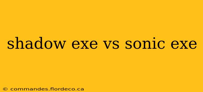 shadow exe vs sonic exe