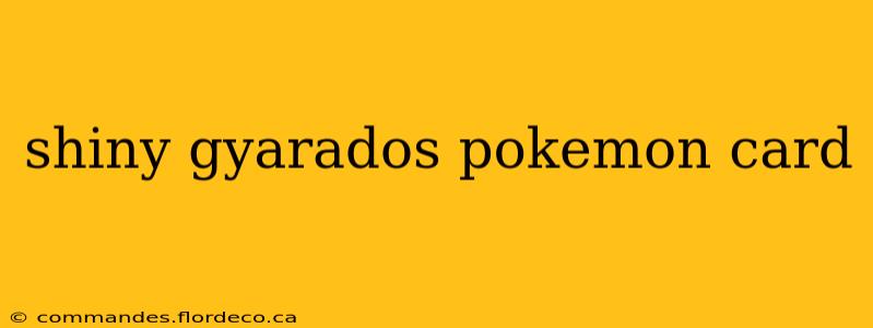 shiny gyarados pokemon card