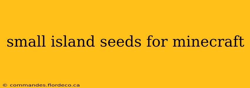 small island seeds for minecraft