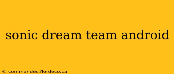 sonic dream team android
