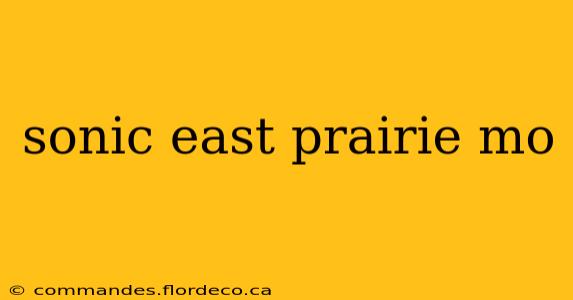 sonic east prairie mo