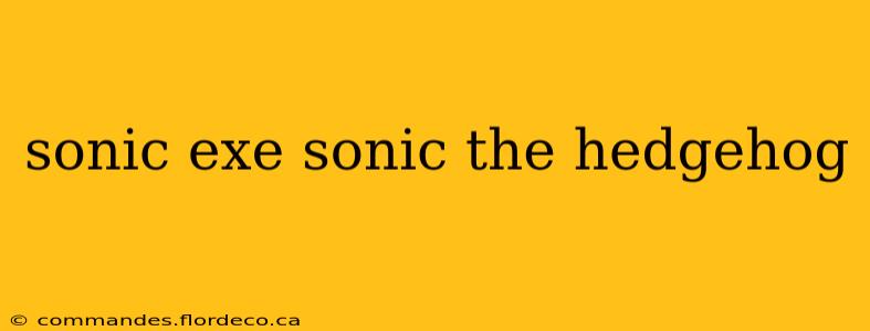 sonic exe sonic the hedgehog