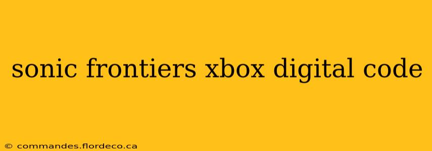 sonic frontiers xbox digital code