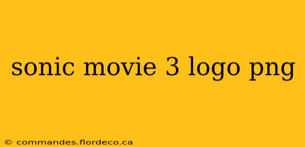 sonic movie 3 logo png