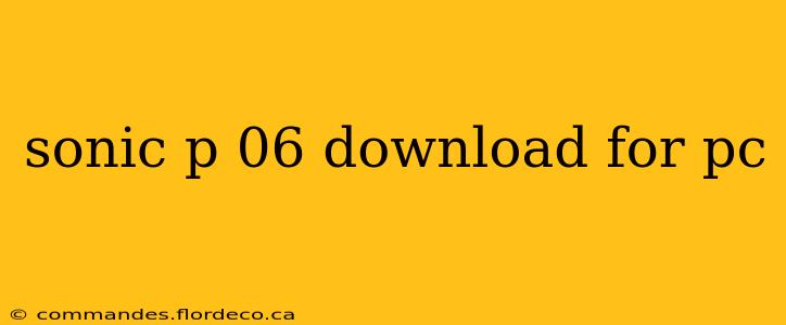 sonic p 06 download for pc