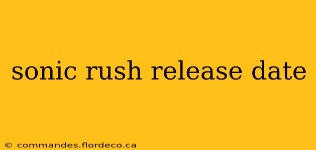 sonic rush release date