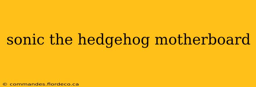 sonic the hedgehog motherboard