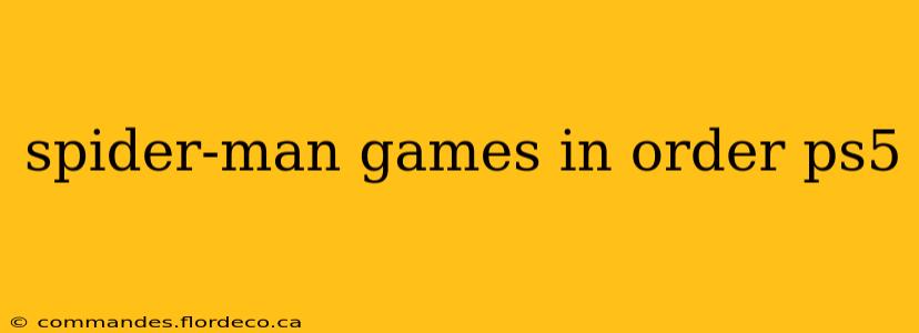 spider-man games in order ps5