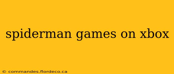 spiderman games on xbox