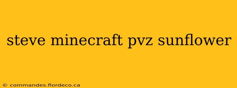 steve minecraft pvz sunflower