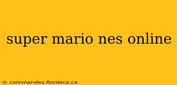 super mario nes online