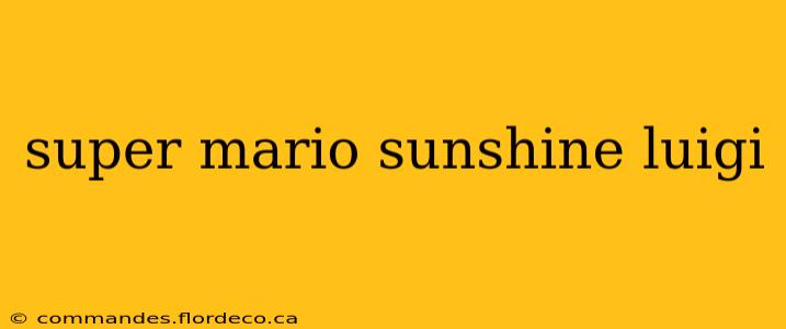 super mario sunshine luigi