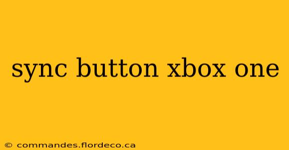 sync button xbox one