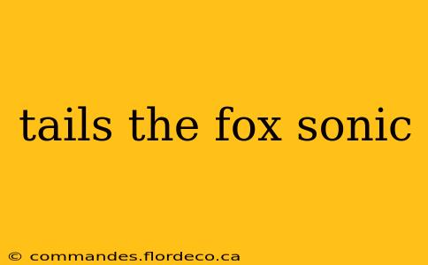 tails the fox sonic