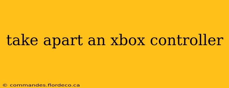 take apart an xbox controller
