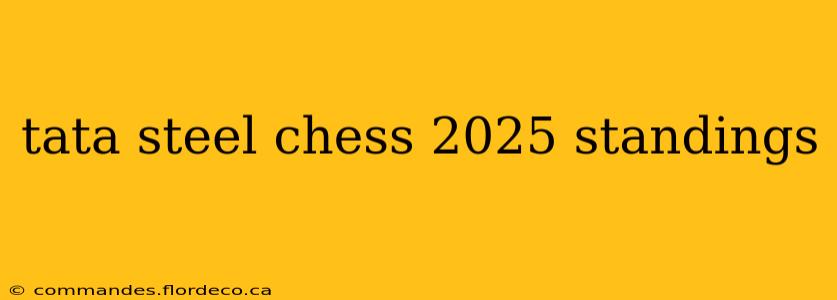 tata steel chess 2025 standings
