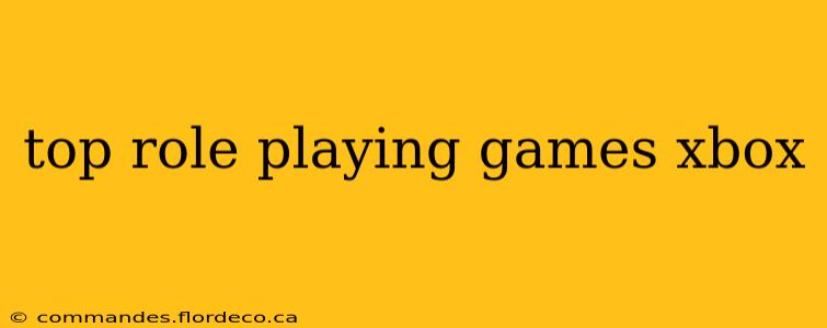 top role playing games xbox