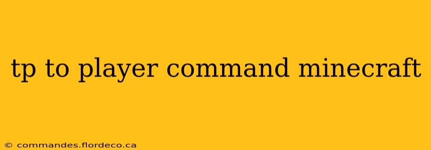 tp to player command minecraft