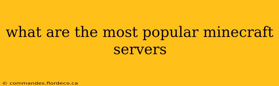 what are the most popular minecraft servers