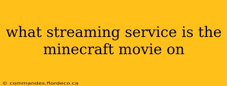 what streaming service is the minecraft movie on
