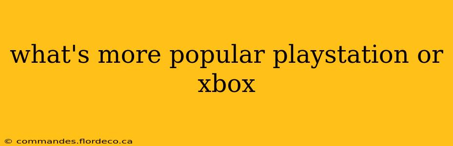 what's more popular playstation or xbox