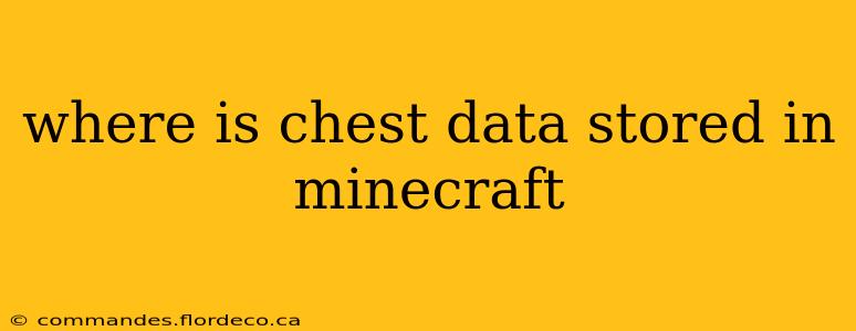 where is chest data stored in minecraft