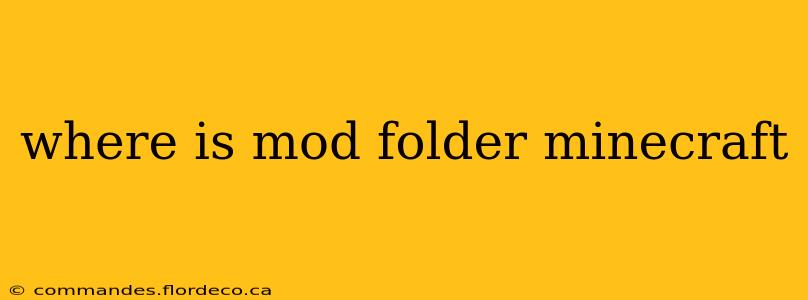 where is mod folder minecraft