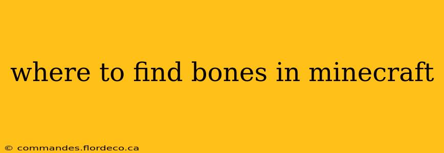 where to find bones in minecraft