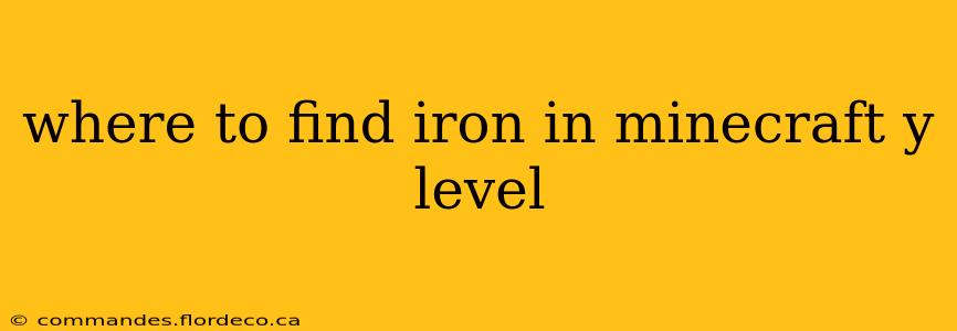 where to find iron in minecraft y level