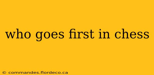 who goes first in chess