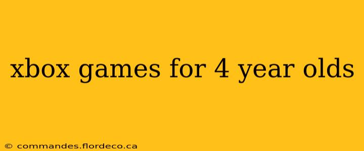 xbox games for 4 year olds